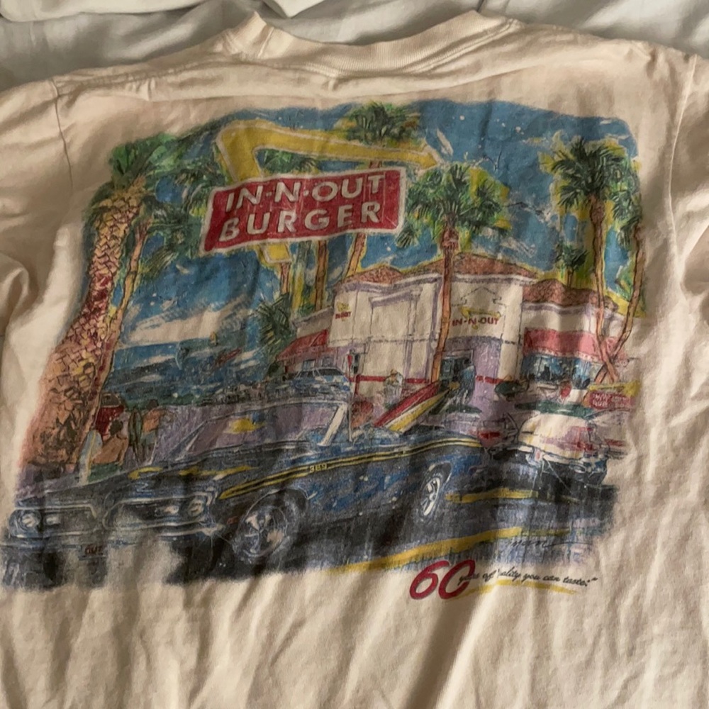 cream in and out graphic tee
